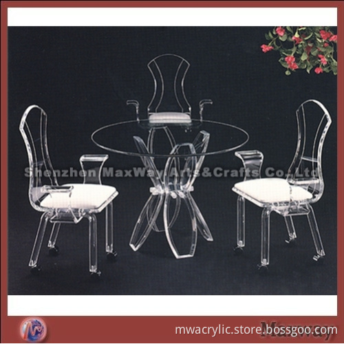 Modern clear fashional acrylic/perspex table and chairs
